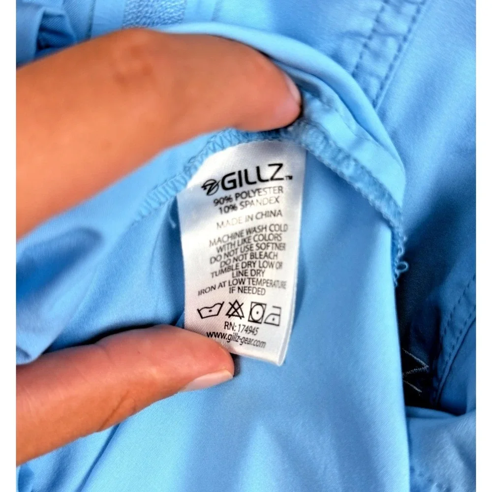 Gillz Performance Fishing Shirt Vented Short Sleeve Blue 2XL
